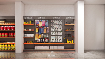 Etajeră cu scule perforată, cu bază – Antracit, 3 unități – L270 × Î220 × A30/40 cm