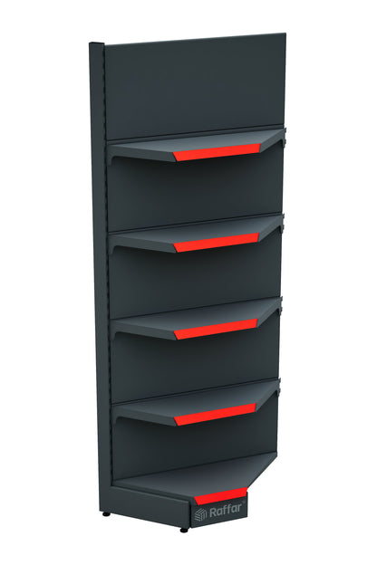 Corp de colț interior cu un picior, culoare antracit cu bază (nu poate fi folosit individual) 90*H220 CM