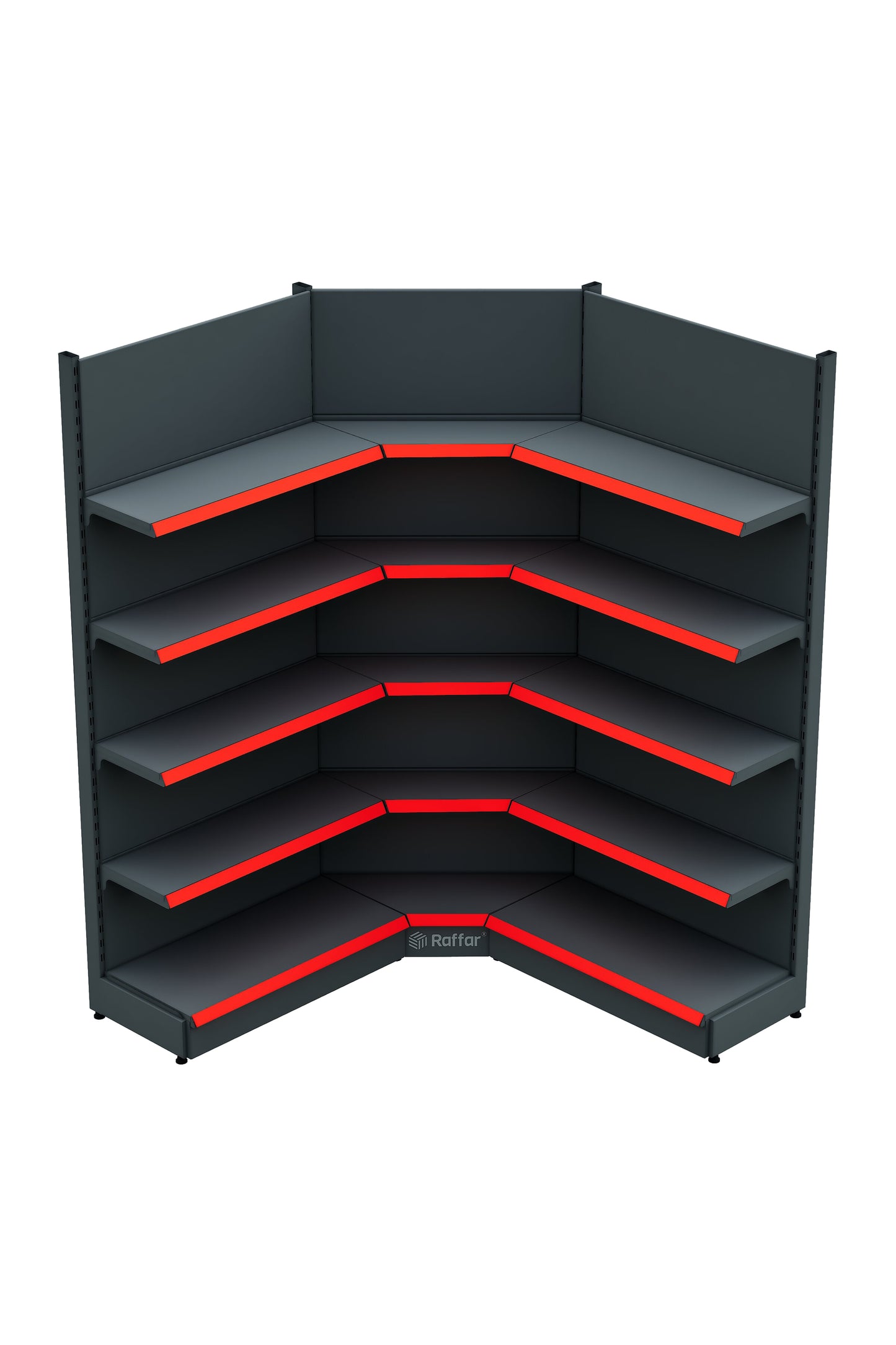 Corp de colț interior cu un picior, culoare antracit cu bază (nu poate fi folosit individual) 90*H220 CM