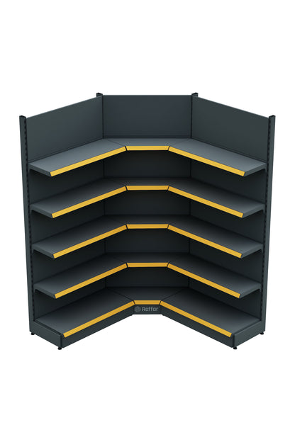 Corp de colț interior cu un picior, culoare antracit cu bază (nu poate fi folosit individual) 90*H220 CM