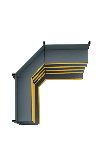 Corp de colț interior cu un picior, culoare antracit cu bază (nu poate fi folosit individual) 90*H220 CM
