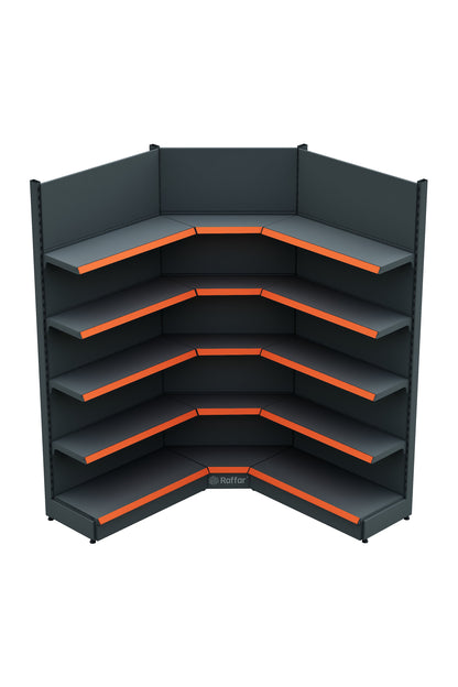 Corp de colț interior cu un picior, culoare antracit cu bază (nu poate fi folosit individual) 90*H220 CM