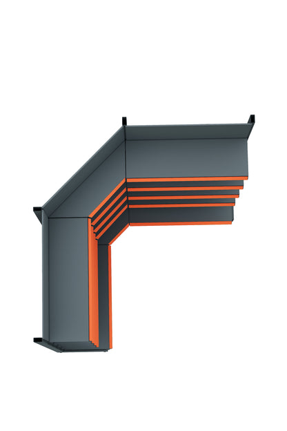 Corp de colț interior cu un picior, culoare antracit cu bază (nu poate fi folosit individual) 90*H220 CM