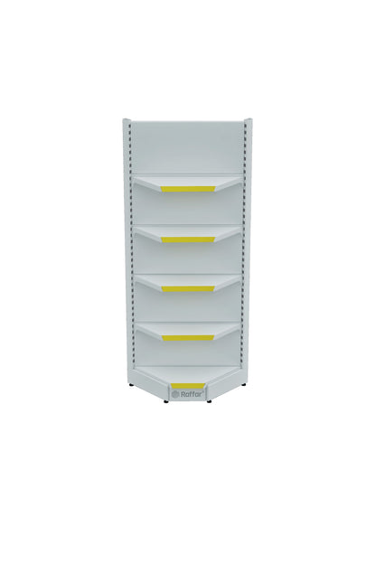 Unitate de colț interioară cu un singur picior, de culoare albă, cu bază (nu poate fi utilizată independent) 90*H220 CM