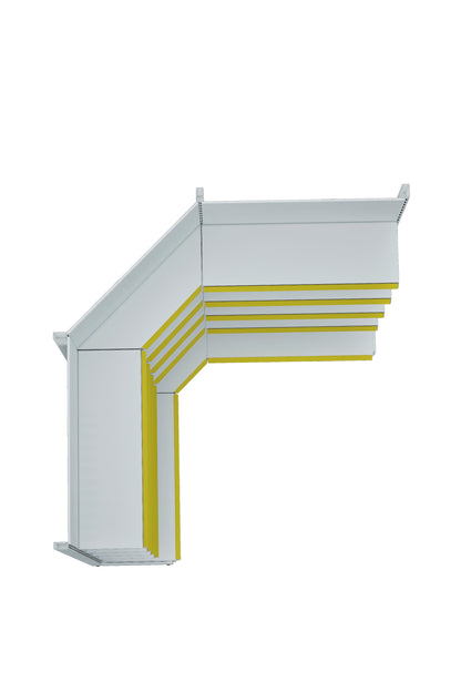 Unitate de colț interioară cu un singur picior, de culoare albă, cu bază (nu poate fi utilizată independent) 90*H220 CM