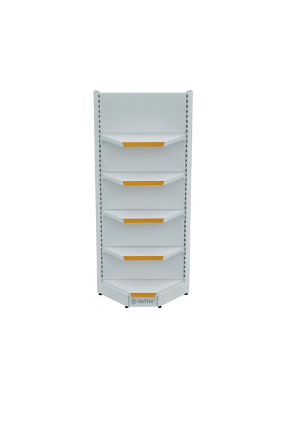 Unitate de colț interioară cu un singur picior, de culoare albă, cu bază (nu poate fi utilizată independent) 90*H220 CM