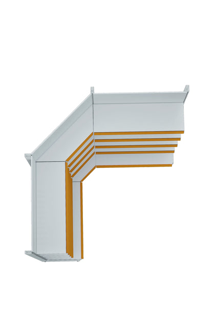 Unitate de colț interioară cu un singur picior, de culoare albă, cu bază (nu poate fi utilizată independent) 90*H220 CM