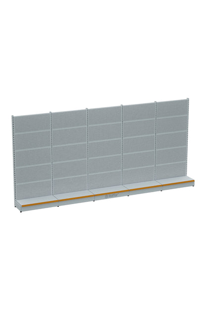 Raft de Ferone pentru Placă Perforată cu Bază – Alb, 5 unități – L450 × Î220 × A30/40 cm