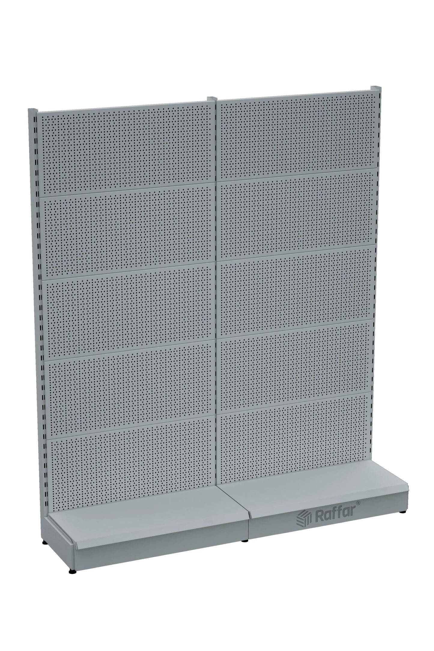 Sistem de rafturi metalice albe BAZALI, 2 bucăți, pentru supermarket | Raft de supermarket Raft pentru feronerie | Înălțime G180CM H220 CM|